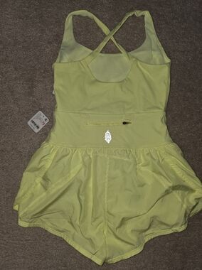 Free People Movement Righteous Runsie Sour Citrus Size S NWT